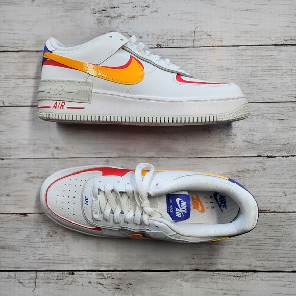 Sz 12 WMNS Nike AF1 Shadow White Sundial-Siren Red DZ1847-100 - New/NoLid - Picture 1 of 9